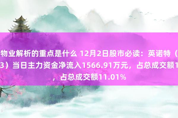 物业解析的重点是什么 12月2日股市必读：英诺特（688253）当日主力资金净流入1566.91万元，占总成交额11.01%