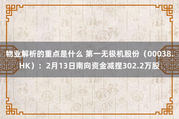 物业解析的重点是什么 第一无极机股份（00038.HK）：2月13日南向资金减捏302.2万股