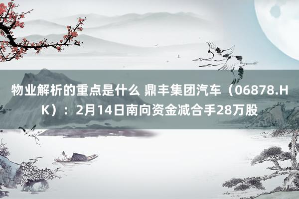 物业解析的重点是什么 鼎丰集团汽车（06878.HK）：2月14日南向资金减合手28万股