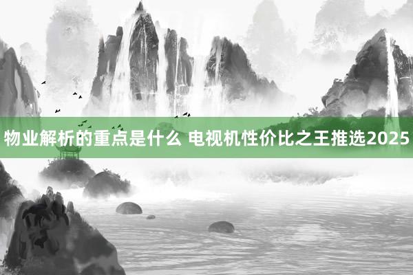 物业解析的重点是什么 电视机性价比之王推选2025